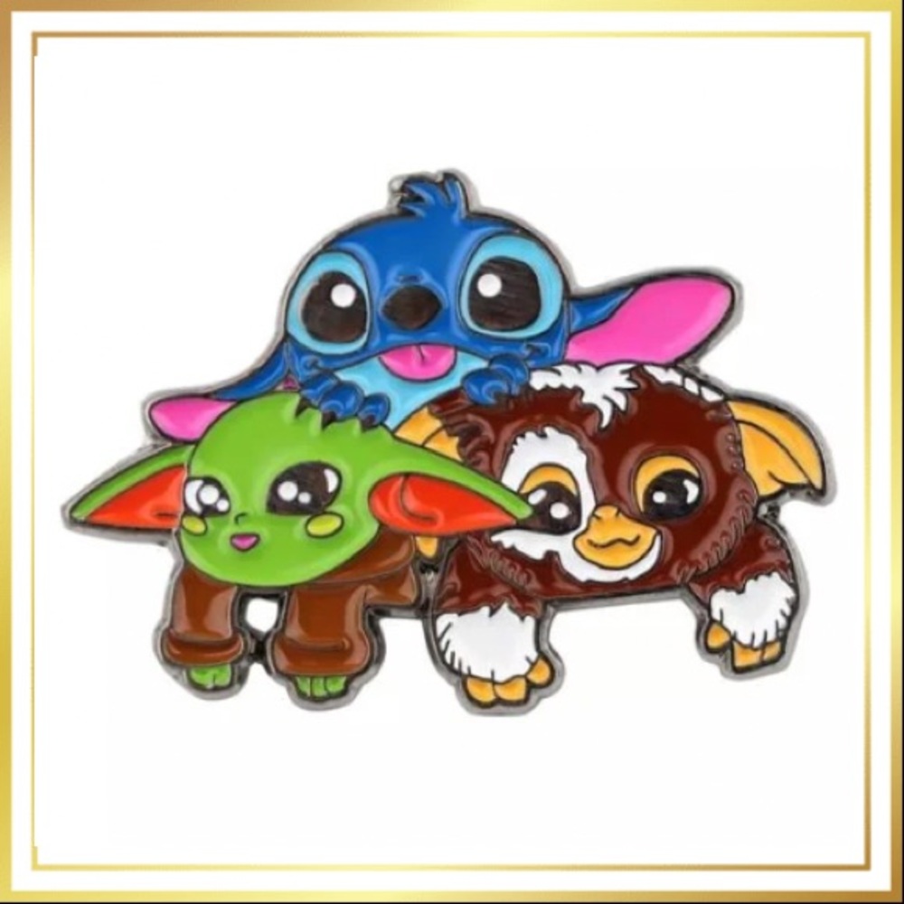 ❗️FINAL PRICE❗️DISNEY’S “Stitch with Yoda & Gremlin” Enamel Pin